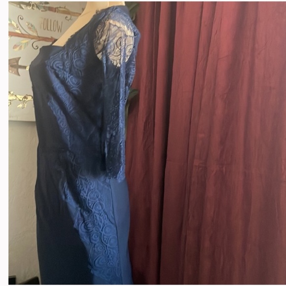 NWT Missmay Retro Gorgeous City Stretchy Navy Blue Lace Bodycon Dress sz medium - Picture 12 of 13